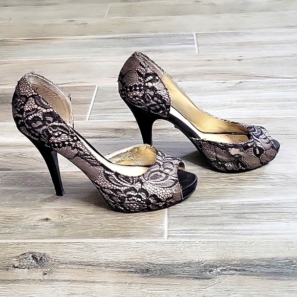 Shoes - DSW The. Glass Slipper Collection Black lace stillettos size 8.5